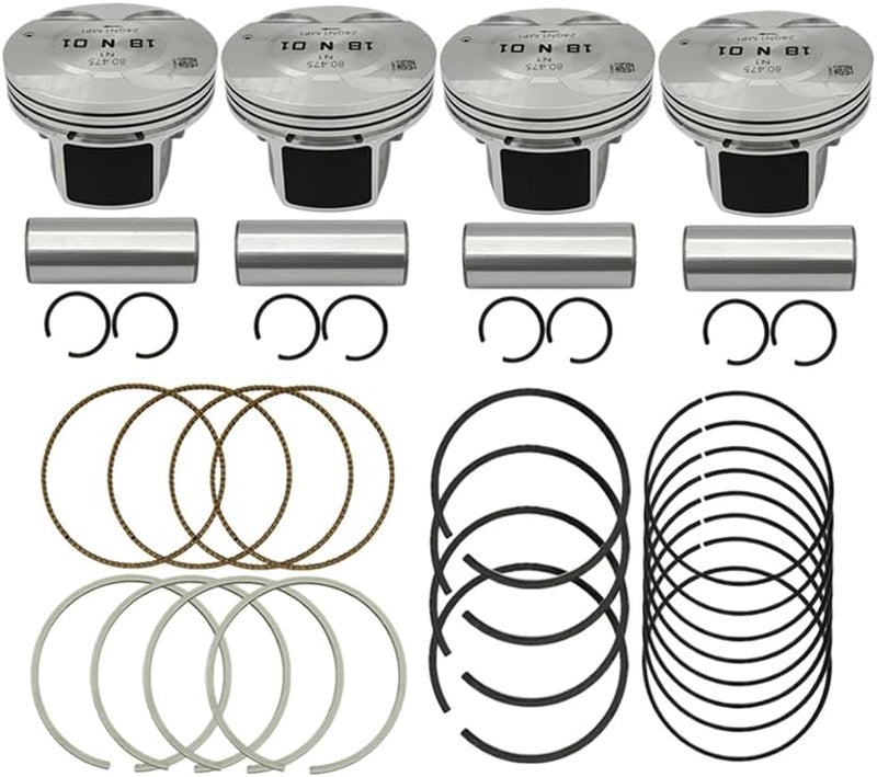 UINIEBOOM STD Engine Piston w/Rings Kit, 55567934 25192330 55576441 623597 Replacement Pistons Compatible with Chevy Sonic Cruze Limited 1.8L 2011-2018 - Image 1